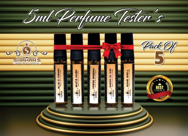 Pack of 5 – 5ml Perfume Testers by Shahan’s House